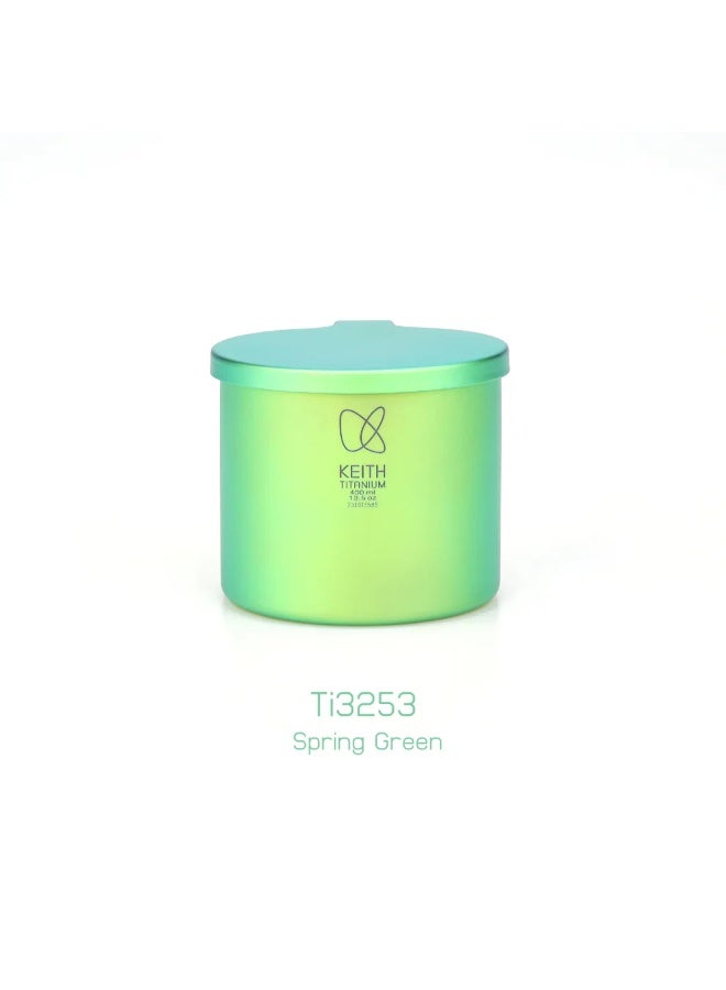 KEITH Titanium CC Colorful Mug Spring Green, Double-Wall Titanium Coffee Mug 400ml Lightweight Thermal Cup - Image 1