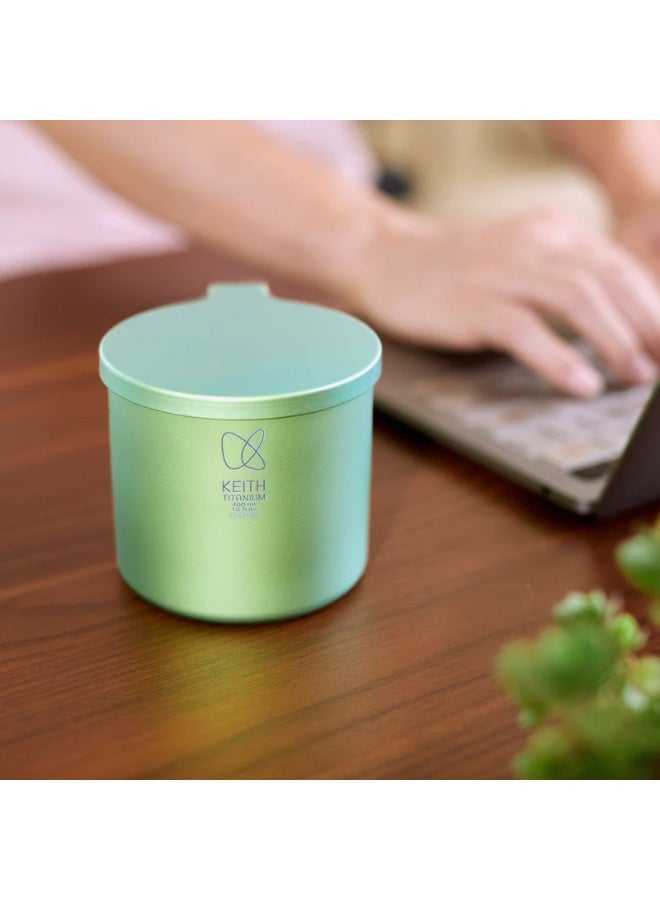 KEITH Titanium CC Colorful Mug Spring Green, Double-Wall Titanium Coffee Mug 400ml Lightweight Thermal Cup - Image 3