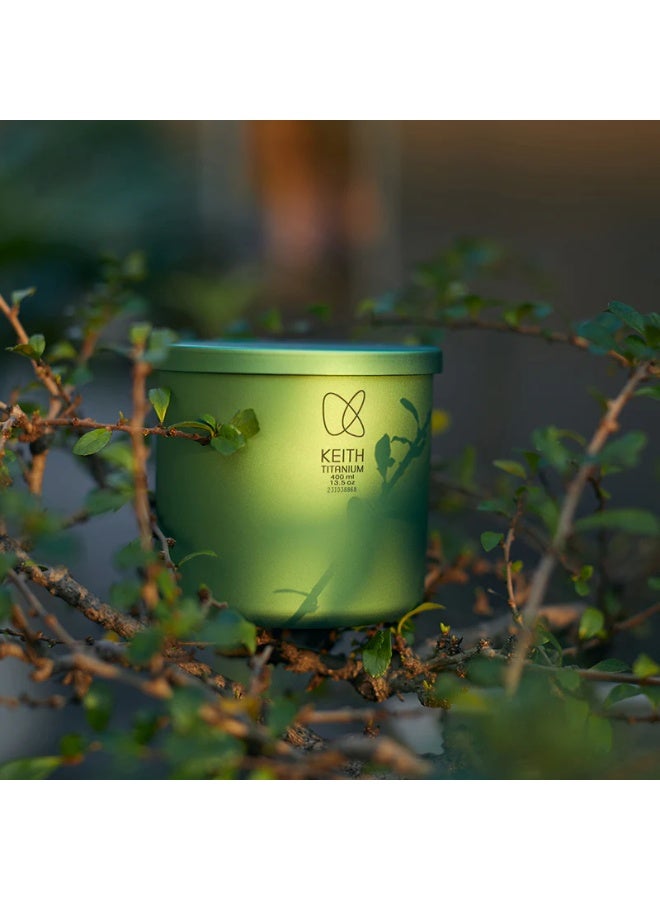 KEITH Titanium CC Colorful Mug Spring Green, Double-Wall Titanium Coffee Mug 400ml Lightweight Thermal Cup - Image 4