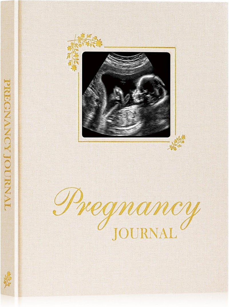 Lanpn My Pregnancy Journal Memory Book for First Time Mom 156 Page Pregnant Announcement Must Have Planner Pregnancy Tracking Diary Mom to Be Scrapbook Keepsake Gift for Expecting New Parent Beige - Image 1