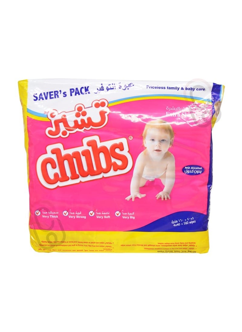 Chubs Baby Wipes Extra Care 4 40 Wipes 