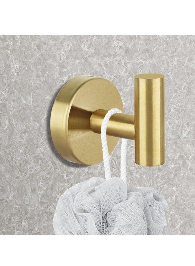 Adhesive Hook Heavy Duty Wall Hooks Waterproof Stainless Steel Towel Hooks Bathroom Coat Hook Self-Adhesive Wall Mounted Hook for Bathroom Kitchen 4 Pack（Gold）  - Image 3