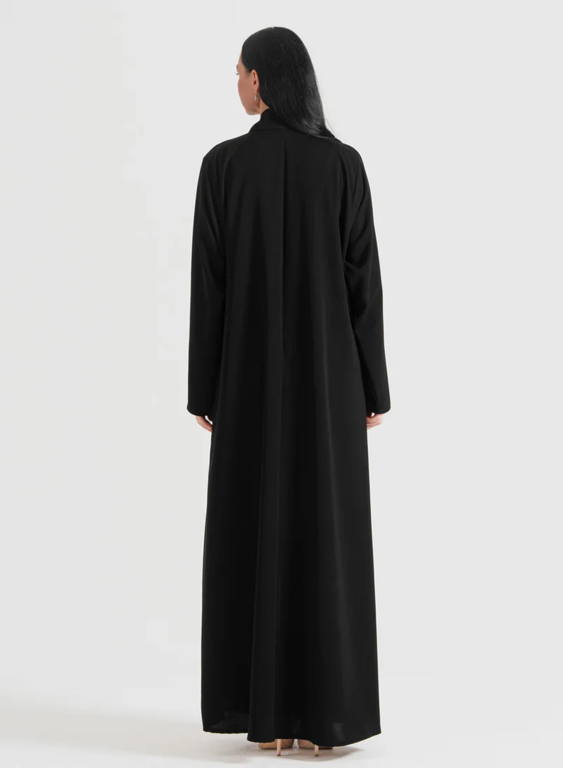 Rosette Abaya Blazer Abaya With pocket design Coloring Flowers Embroidery
