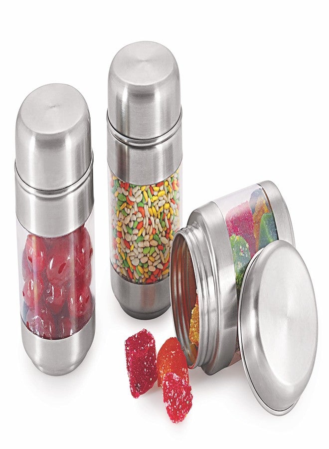 SMARTLOCK ECKO Stainless Steel Transparent See Through Container, Set of 6 (140 ml Each) - Image 3