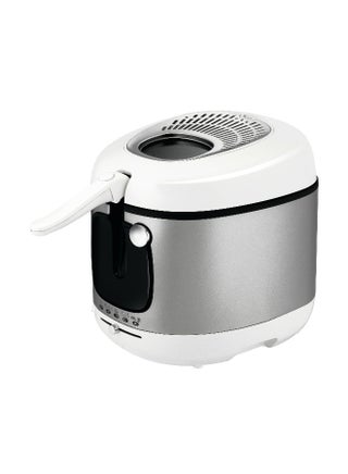 Deep Fryer | Mega |Large capacity | Removable Bowl | Autoatic Lid Opening System | Adjustable Thermostat | Viewing Window |  2 Years Warranty 2 kg 2100 W AM480027 White/Silver/Black - view 2
