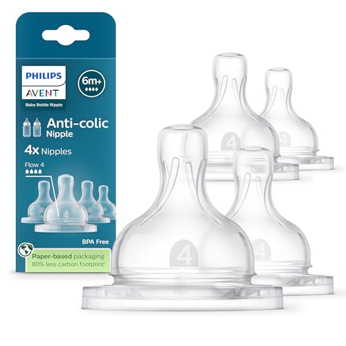 Avent Philips Avent Anti-Colic Nipples - Flow 4, 4-Pack, SCY764/44 - Image 1