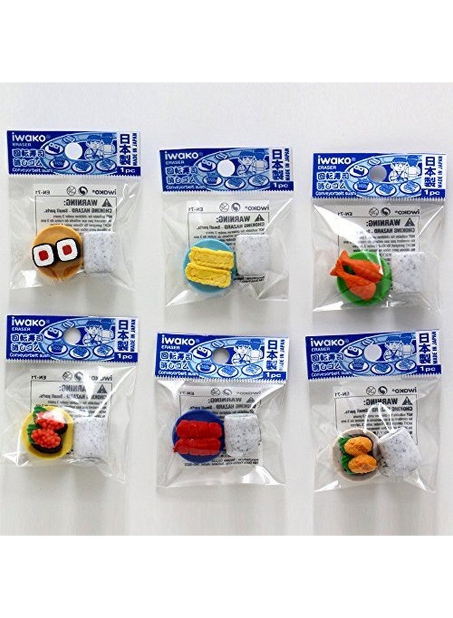 Iwako Japanese Erasers / Conveyor Belt Sushi 6Pcs - Image 3