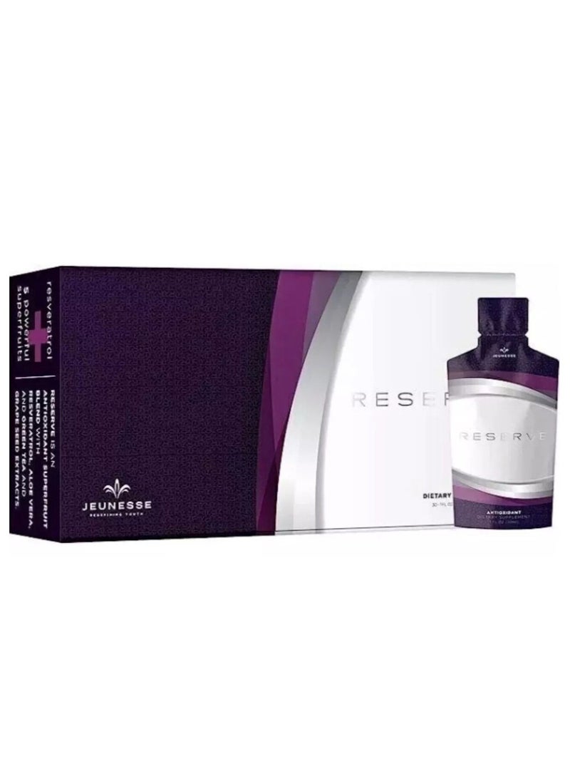 Reserve - Antioxidant Superfruit Blend with Resveratrol, Aloe Vera, Green Tea and Grape Seed Extract, 1 fl oz, Pack of 30
