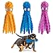 Alphatool Squeaky Dog Toys 3pcs No Stuffing Octopus Soft Plush Crinkle Toys to Keep Them Busy Interactive Essentials for Small Medium Pets Dogs Gifts BluePurpleOrange - Image 3