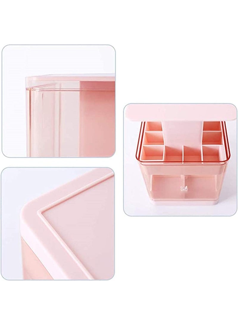 صندوق تخزين منظم مكياج قابل للرفع بالضغط، منظم أحمر شفاه، علبة عرض مكياج للزينة والحمام، سهل الحمل - Image 4