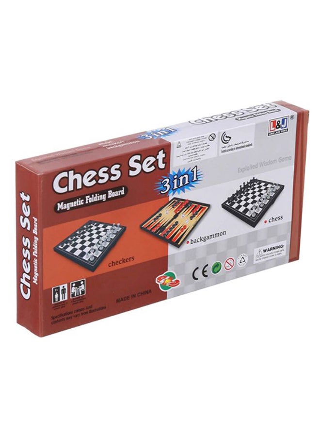 3-In-1 Magnetic Folding Chess Set - Image 1