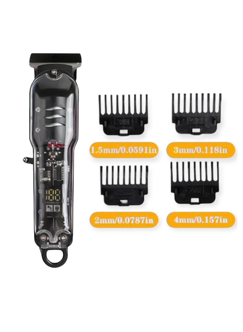 Zoom Plus ماكينة قص الشعر الاحترافية الشفافة القابلة لإعادة الشحن - Image 3