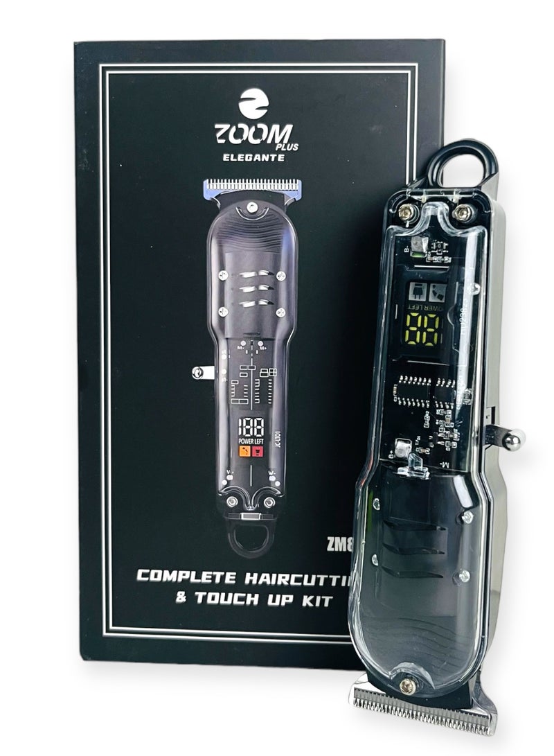 Zoom Plus ماكينة قص الشعر الاحترافية الشفافة القابلة لإعادة الشحن - Image 5