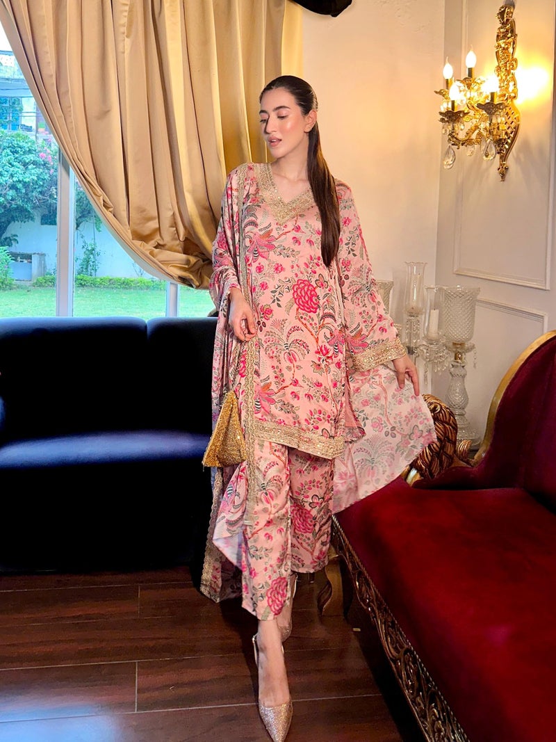 LookMark Women's Cotton Blend Printed Kurta with Pant & Dupatta| Kurta with Pants and Dupatta Set_AZ-LM-KS2186_CG1-S - Image 3