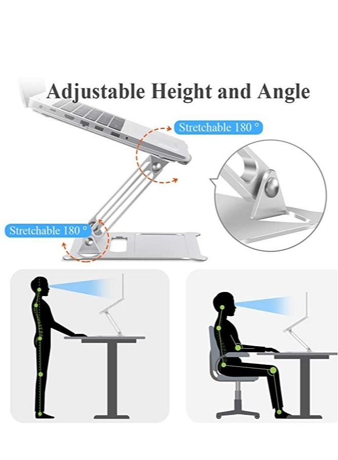 ELTRAZONE Adjustable Laptop Stand for Desk, Ergonomic Portable Aluminum Laptop Desk Stand - Image 5