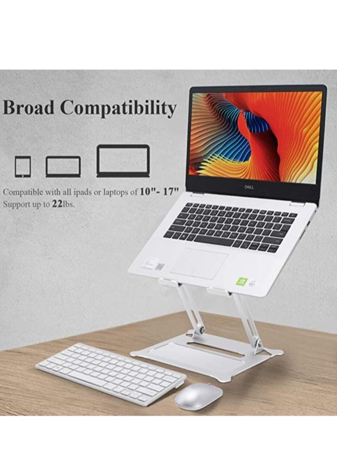 ELTRAZONE Adjustable Laptop Stand for Desk, Ergonomic Portable Aluminum Laptop Desk Stand - Image 2