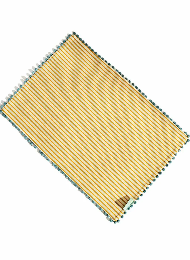 Chumbak  Pixel Jaal Placemats - Set of 2, Yellow  | Best Price UAE