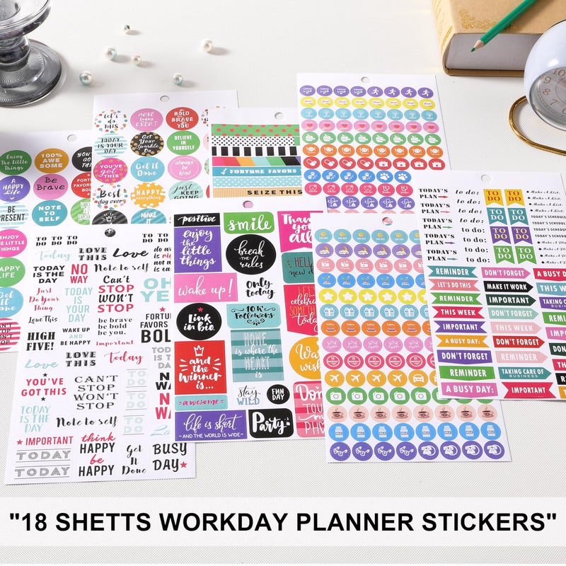 MaaIbok Planner Stickers Pack - 1300+ Unique Planner Stickers on 28 Sheets, The Ultimate Collection for Journaling, Scrapbooking, Water Bottle & Laptop Decoration, for Adults & Teens - Image 3