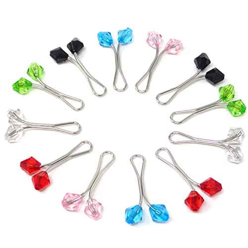 Honbay 12 PCS Cute Scarf Brooch Pin Headscarf Shawl Lady Muslim Scarf Hijab Clips (E) - Image 1