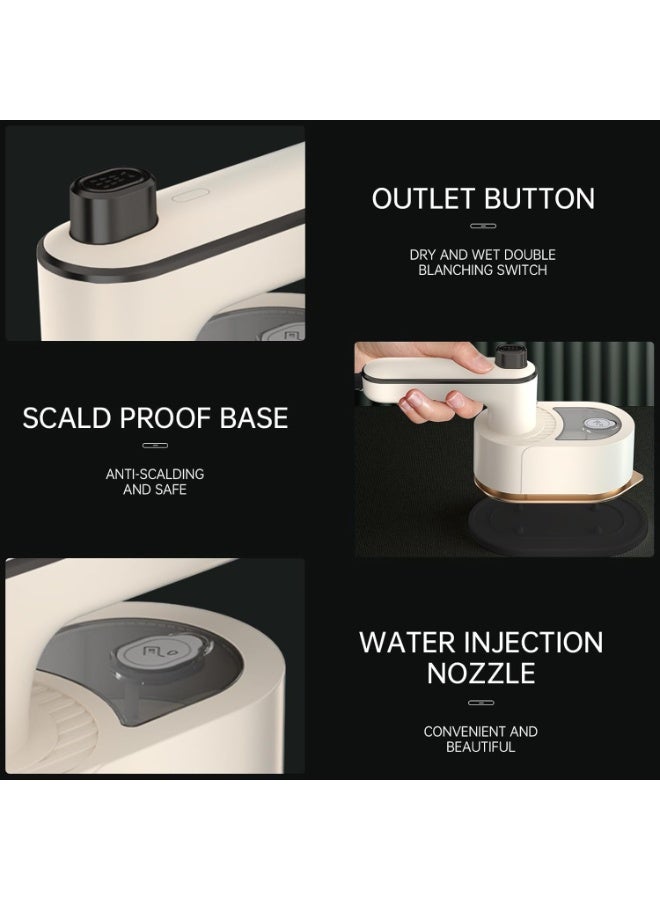 مكواة ملابس محمولة يدوية (لون بيج) مع مبخرة - Image 4