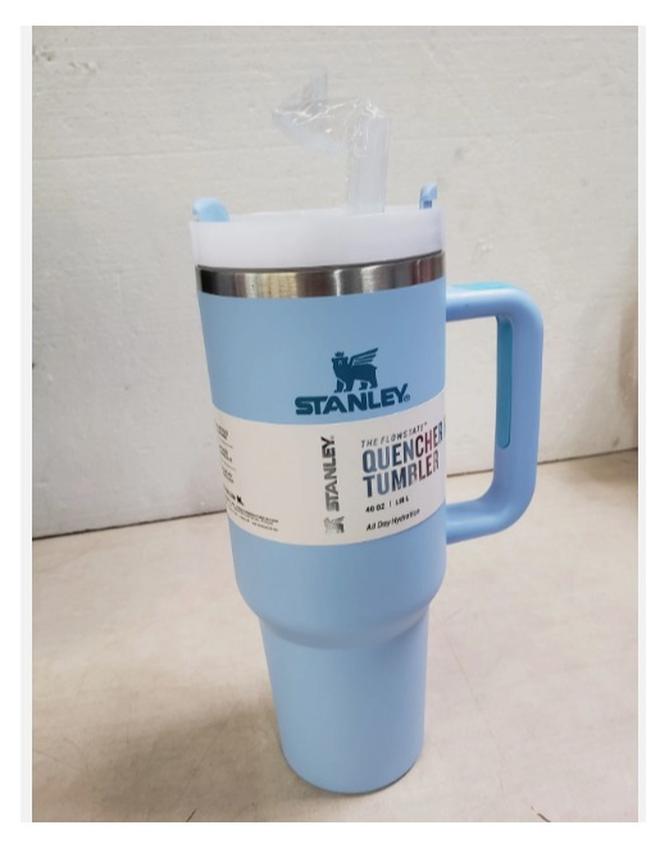 ستانلي كوب كوينشر H2.0 ستيت فلويت معزول بتفريغ الهواء من ستانلي ستيل مع غطاء وماصة للطيران يقاوم المثلجات او القهوة والسموذي واكثر من ذلك، ازرق فاتح 2.0 - Image 1