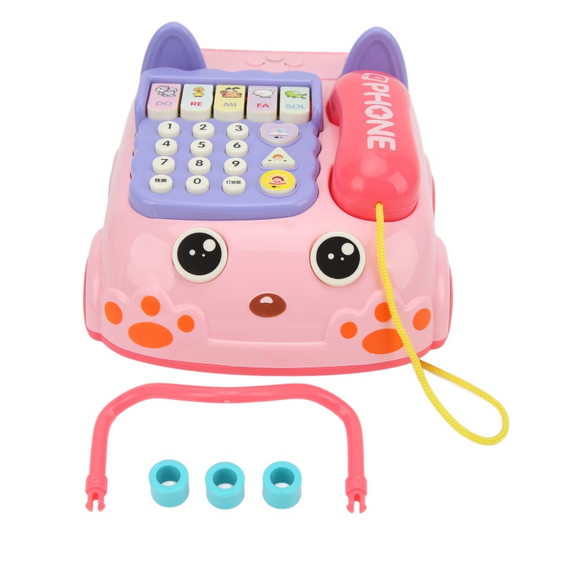 Baby Telephone Toy Cartoon Simulated Landline Phone Baby Early Education Music Learn Game Toys for Children Over 18 Months - Image 1