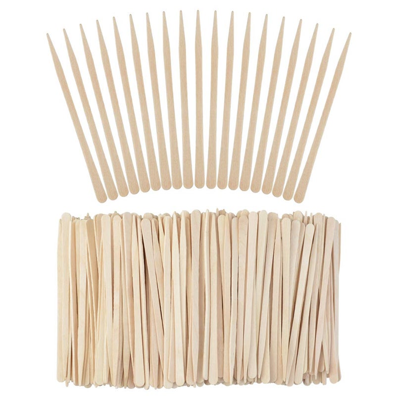 Tayfremn 1000 Pieces Small Wax Sticks Wood Waxing Spatulas Applicator Sticks Wooden Craft Sticks Hair Nose Wax Stick for Hair Body Eyebrow Removal. - Image 1