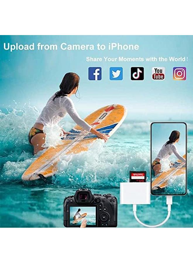 Excefore Sd Card Reader For Iphone Ipad With Micro Sd Card Reader Adapter Port Type C Memory Card Reader Sd Port Sd Card Port Plug And Play  - Image 4