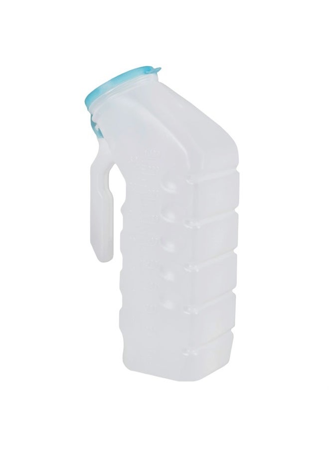Vakly Male Urinal with Glow in The Dark Cover [32oz Pack of 2] Portable Pee Bottles for Men Used for Hospitals, Incontinence, Emergency and Travel (2)  - Image 3