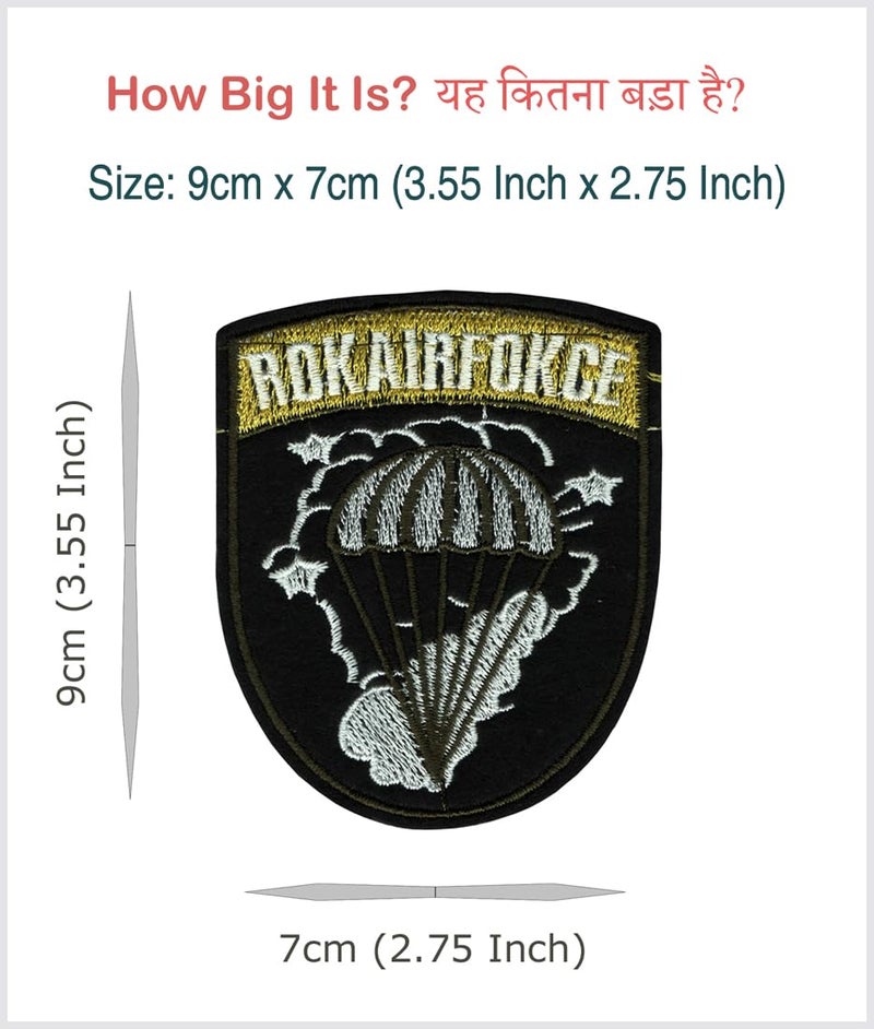 Generic Parachute Applique Embroidered Sew-on Patch ; Size: 9cm x 7cm for Jackets, Bags, T-Shirts, Jeans, Pants, Outdoor Clothing ; Imported from Malaysia (1 Piece). (Code: SBX-4)  - Image 2