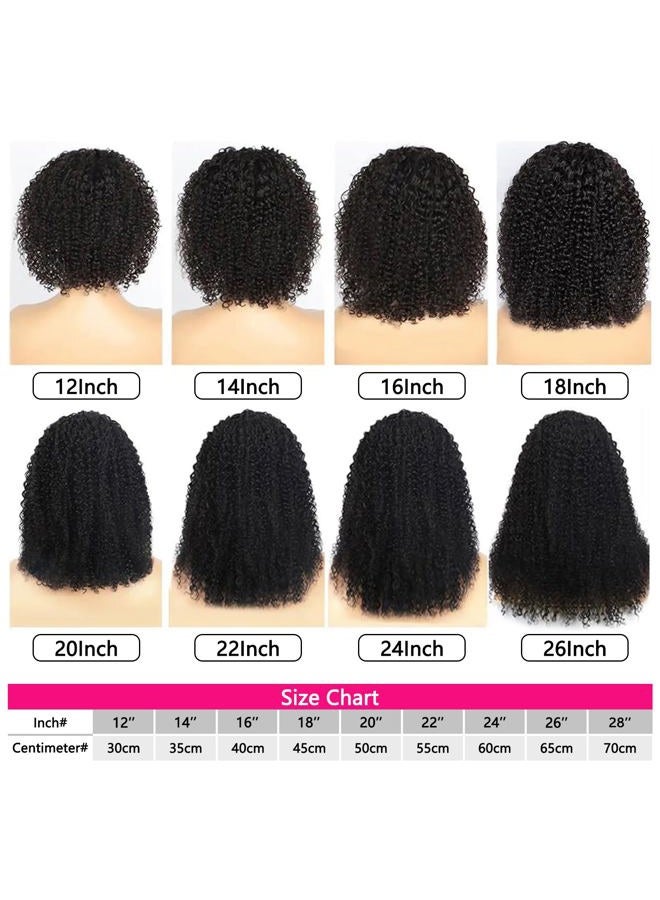 Aiterina Brazilian Curly Headband Wig - 12 Inch Human Hair, Glueless, No Lace Front, Natural Color - Image 5