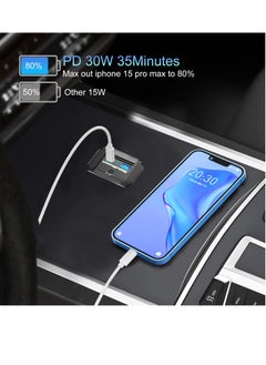Excefore USB Outlet, Dual PD3.0 Type-C & Quick Charge QC3.0 USB-A Port Panel Wall Mount, Car USB Socket Charger Adapter, for RVs, Marine, Motorcycles, Trucks, and Golf Carts (2 Pcs)  - Image 2