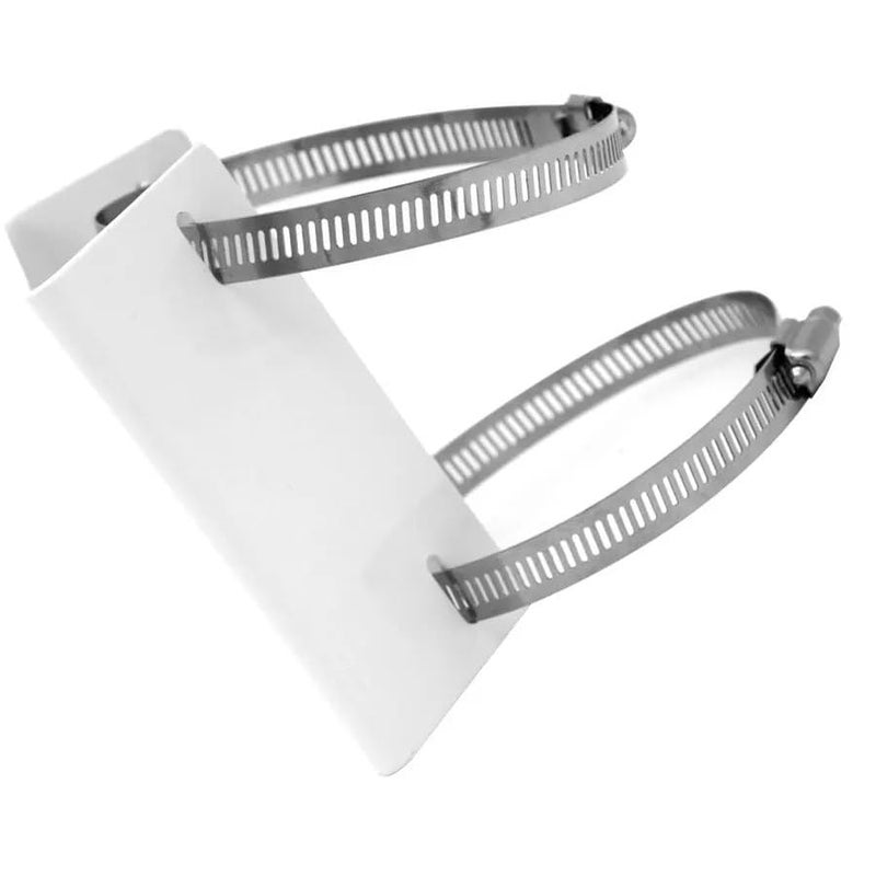 MAXXION Pole Mount Camera clamp Bracket with 2 Nos. 100 MM SS Loops, for CCTV Security Camera Indoor Outdoor Universal Compatible, White - Image 2