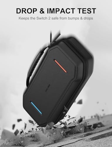 JUSPRO Carrying Case for Nintendo Switch 2, Hard Shell Travel Case with Large Storage for Console & Accessories - Image 2