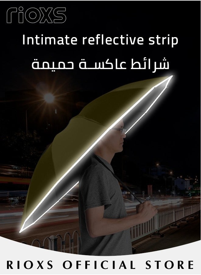 RIOXS - Compact Travel Umbrella with Automatic Open/Close Handle and UV Protection, Automatic Umbrella with Strong Windproof Waterproof Ability and Durability, High Cost-effective Portable Umbrella, Convenient to Carry - Image 1