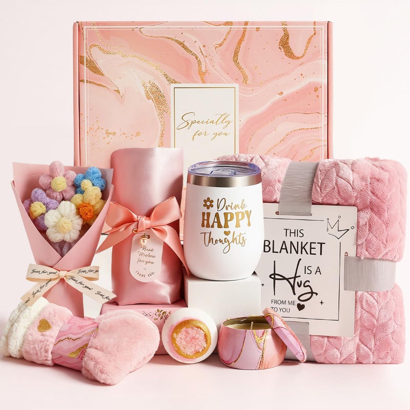 SUPA MODERN Get Well Soon Gifts Baskets for Women Birthday Gift for WomenSelf Care Spa Gift Baskets for FriendCare Package for Get Well Soon Comfort Blanket Box Thinking of You Relaxation Stress Relief Care - Image 2