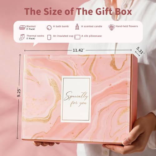 SUPA MODERN Get Well Soon Gifts Baskets for Women Birthday Gift for WomenSelf Care Spa Gift Baskets for FriendCare Package for Get Well Soon Comfort Blanket Box Thinking of You Relaxation Stress Relief Care - Image 3