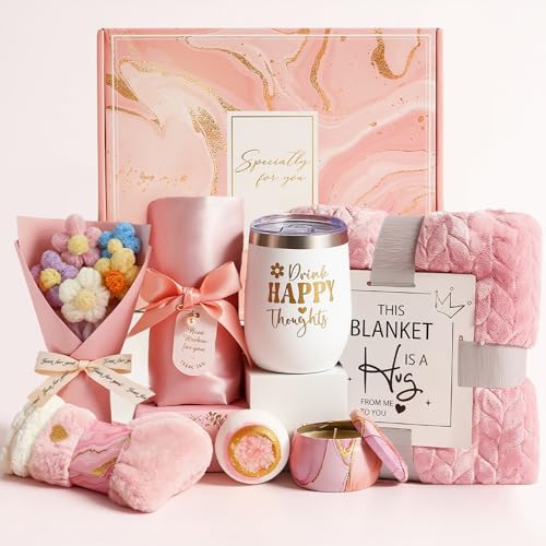 SUPA MODERN Get Well Soon Gifts Baskets for Women Birthday Gift for WomenSelf Care Spa Gift Baskets for FriendCare Package for Get Well Soon Comfort Blanket Box Thinking of You Relaxation Stress Relief Care - Image 1