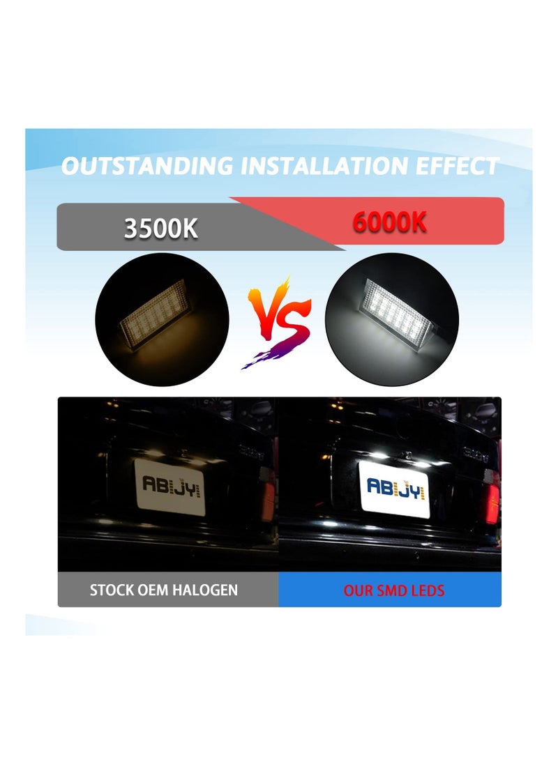 MUNTAQI 2 Pack Led License Plate Light Led Lamp Assembly Suitable for 1992-1999 BMW E36 318i 318is 318ti 320i 323i 325i 325is 328i 328is 328i, E36 Accessories (6000k Pure White) - Image 3