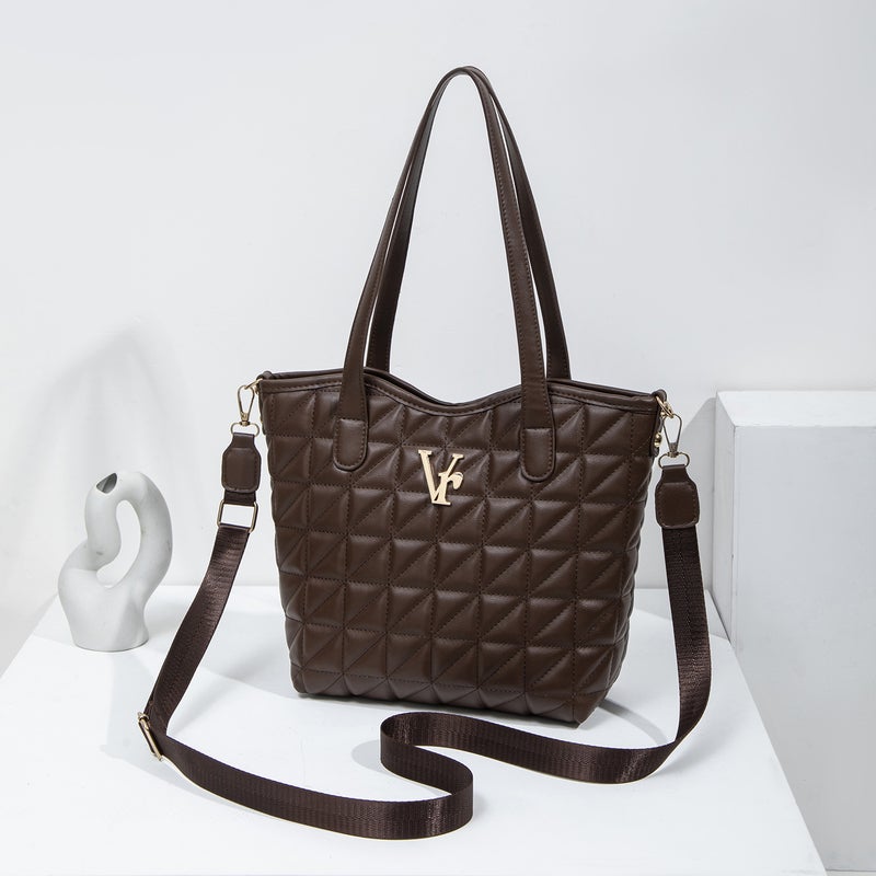 Women's PU Quilted Tote Bag - Image 4