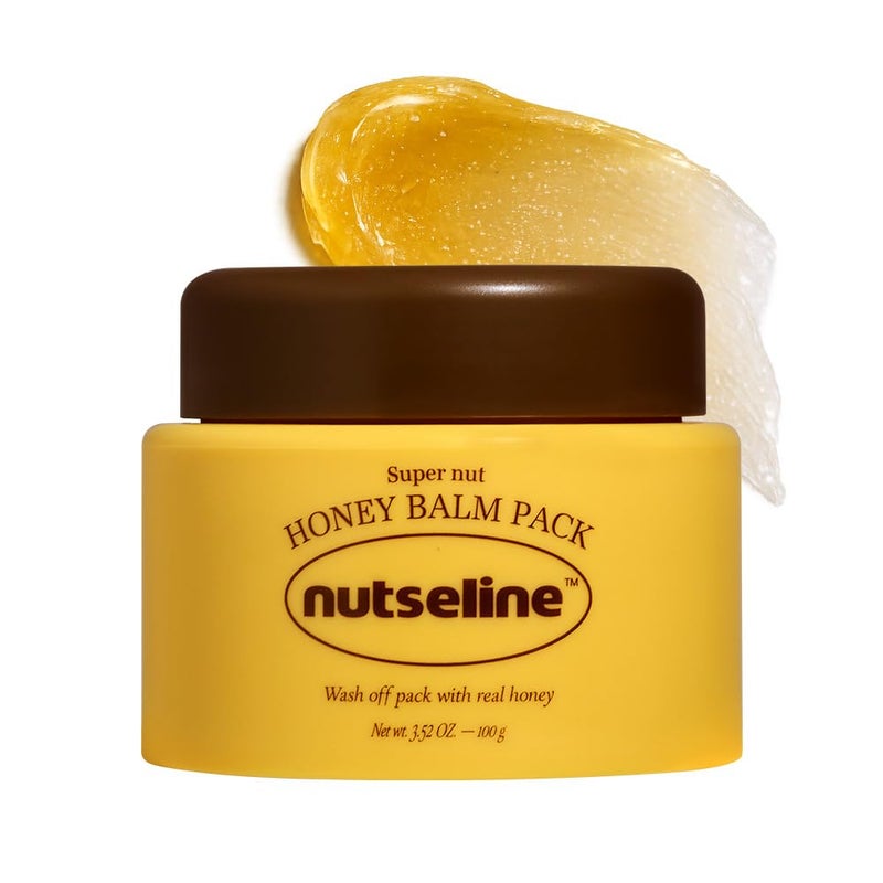 Nutseline Honey Balm Pack 100ml Korean Skin Careâ€“ 5-Minute Wash-Off Hydrating Honey Face Mask, Spatula Included, Moisturizing & Nourishing, Korean Skincare, Suitable for Dry & Dehydrated Skin - Image 1