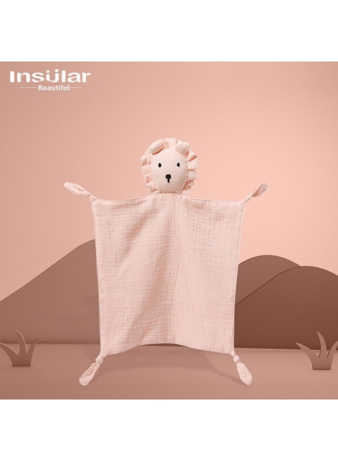 Baby Gauze Anover Soothing Doll Pure Cotton Baby Sleeping Doll Lion Soothing Handkerchief Soothing Toy-Color:Dark Blue - Image 2