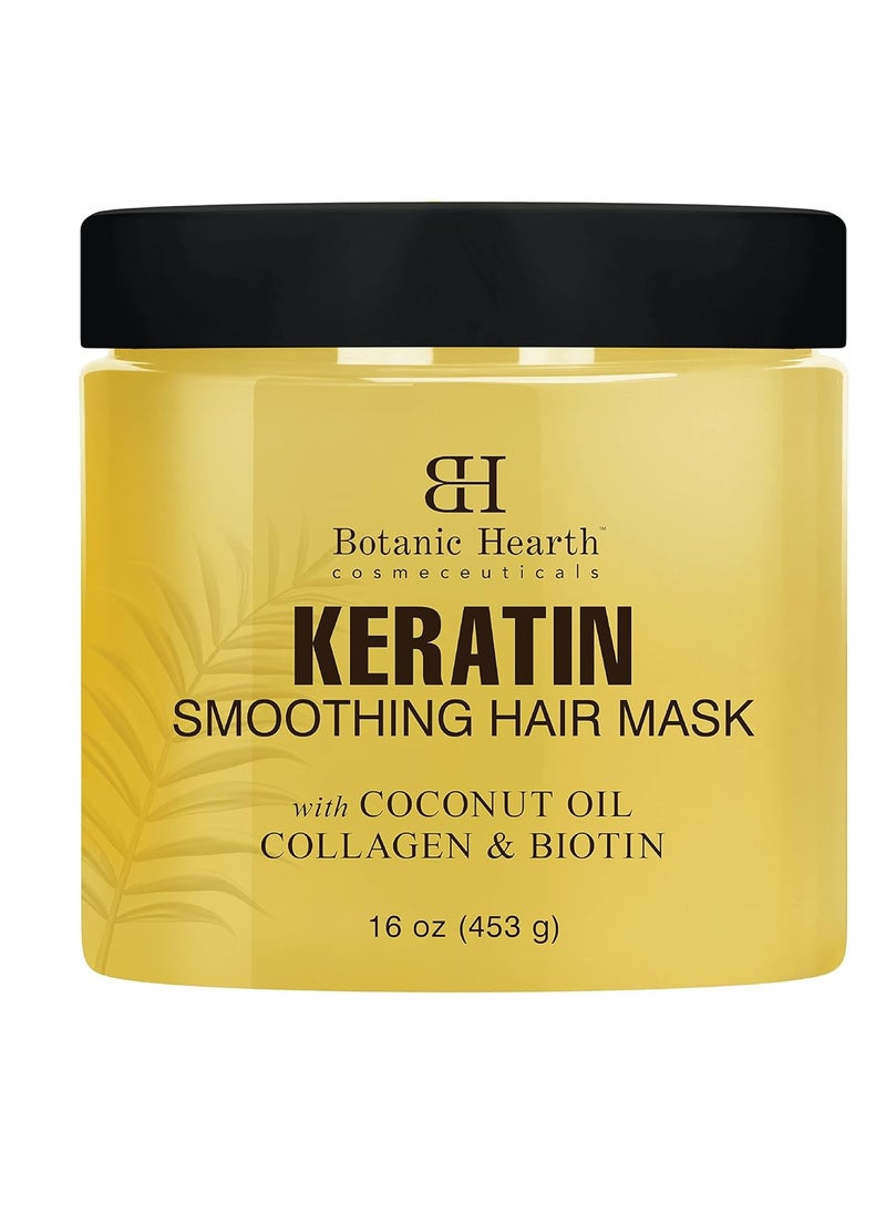 Botanic Hearth Botanic Hearth Keratin Hair Mask - Biotin, Collagen & Coconut Oil - for Dry Damaged Treated Hair - Restore, Repair, Smoothing, Conditioning & Strengthen All Hair Types - for Men & Women - 16 oz  - Image 1