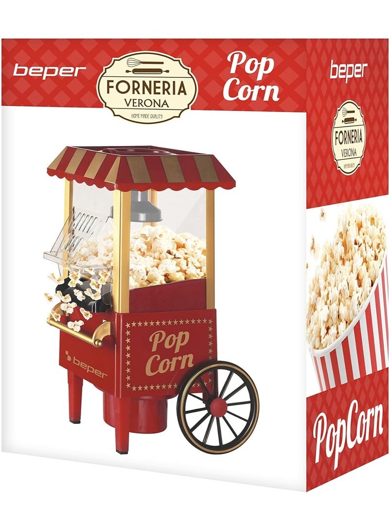 Gulf Trend Red/Gold Popcorn Machine – Retro Popcorn Maker with Durable Acrylonitrile Butadiene Styrene (ABS) Construction - Image 5