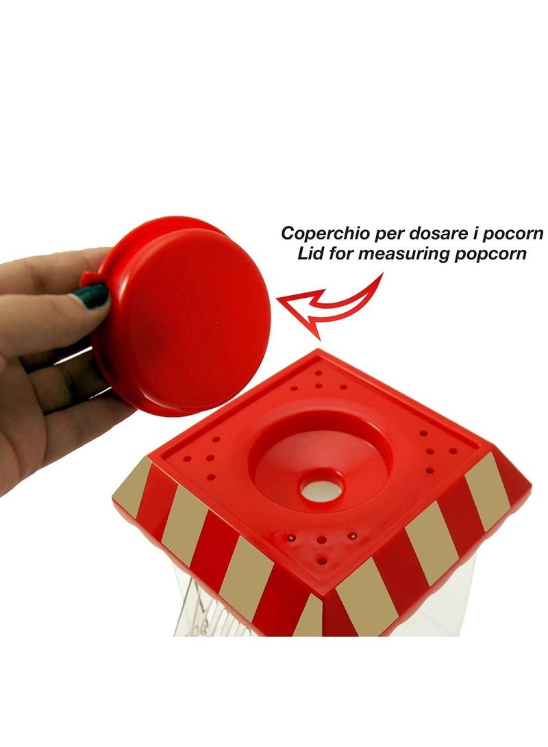 Gulf Trend Red/Gold Popcorn Machine – Retro Popcorn Maker with Durable Acrylonitrile Butadiene Styrene (ABS) Construction - Image 3