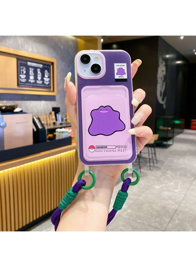 NIBEMINENT Protective TPU Case Cover For iPhone 14 Pro Max, Purple Monster With Bracelet