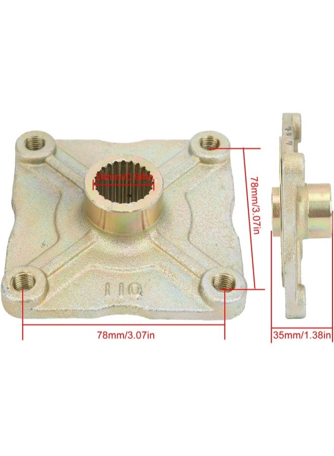 klarako Wheel Hub Mount Motorcycle Wheel Rear Axle Hub Mount 4 Stud Holes 23 Teeth Replacement for 150cc 200cc Quad Dirt Bike ATV - Image 2