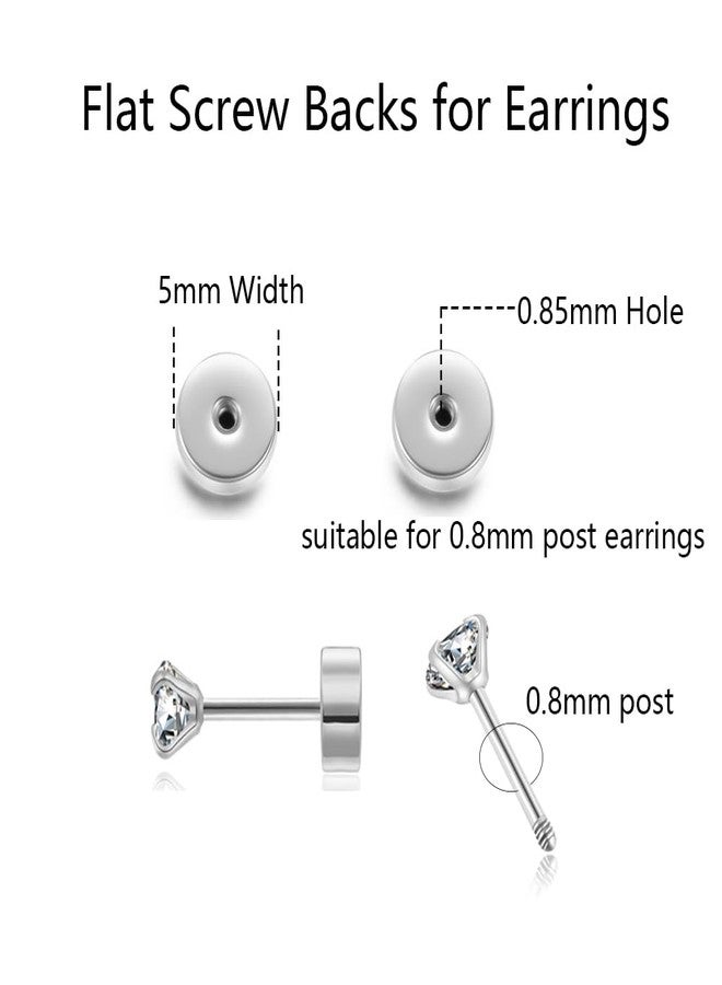 Renkovte Flat Screw Backs Replacement for Stud Earrings,10Pcs Stainess Steel Flatbacks for Ear Piercing,Security Screw Backs to Prevent Missing Earrings (Gold) - Image 2