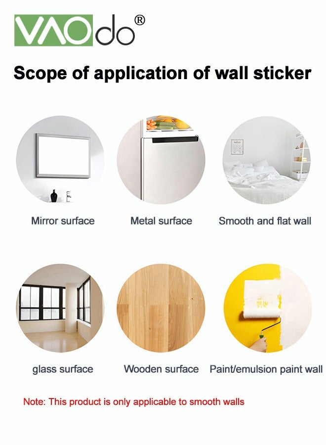 فاو دو مطبوعة الجدار ملصق موجة الجدار الديكور ملصق الديكور المنزلي للماء المواد البلاستيكية مناسبة ل السلس الجدار الزجاج و بلاط السيراميك - Image 5
