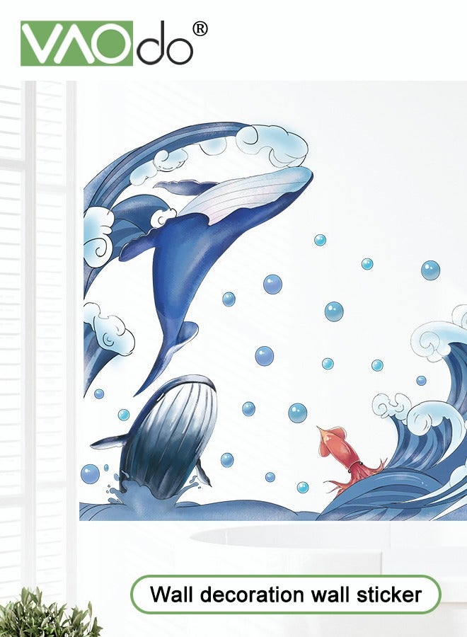 فاو دو مطبوعة الجدار ملصق موجة الجدار الديكور ملصق الديكور المنزلي للماء المواد البلاستيكية مناسبة ل السلس الجدار الزجاج و بلاط السيراميك - Image 3